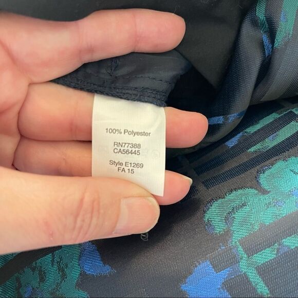 NWT J. Crew Plaid Jacquard Blue & Green Skirt Career Sz 2 - Picture 3 of 3